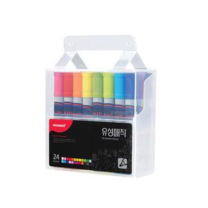 (열린화방)모나미 유성매직 24색 사각닙 네임펜 마카