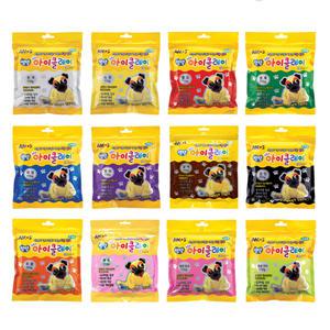 아모스 아이클레이 110G 12가지색상 파우치 점토