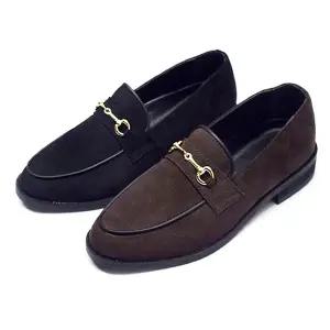 남자로퍼 금장 비죠 캐주얼화 단화 스웨이드 세무 캐주얼화 3.7cm