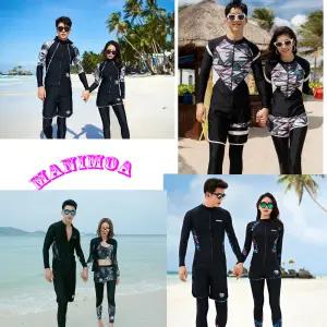 커플 여성 남성 래쉬가드세트 빅사이즈 수영복 래시가드 워터파크 비치웨어 5종set 집업 후드 상의 반바지