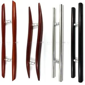 5종 중 택1 원목손잡이 유리문손잡이 강화도어 출입문 빌딩 상가