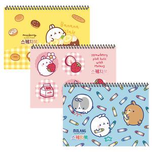 흥국산업 2000 몰랑이 스케치북 8절 남녀공용 디자인 랜덤발송