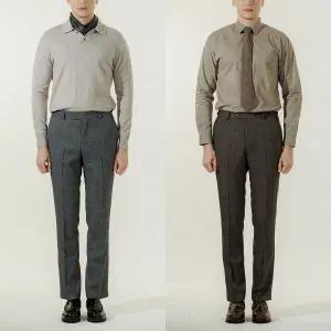 [엠필] 남성  봄 체크 스트라이프 프리미엄 스탠다드 히든밴딩 스판 팬츠 4종 택1 (30-38사이즈)