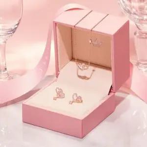 DOUBLE HEART 목걸이+귀걸이 세트 (SET-J0-1085)