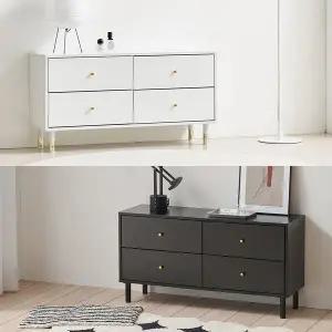 [바로방 가구]디디 4단 서랍 거실장 1000 tv다이 원룸 티비 선반 미니 수납 장식장