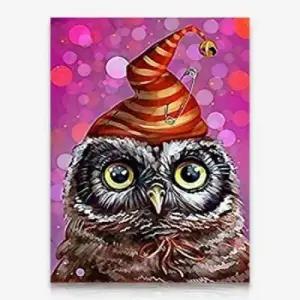 아트박스 루체디움 빨간 줄무늬모자 부엉이 DIY 보석십자수 십자수 비즈세트