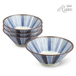 [헨느] 다미도쿠사 삼각면기 소 4P / 도자기 면기