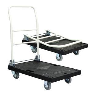 접이식 대차 대형 블랙 투명 기본형 (고정2+회전2) 핸드카트