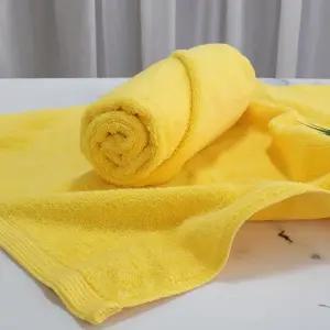 호텔수건 150g 옐로우 5장~ 노란색 노랑 수건 보통두께 데일리 순면 예쁜 원색 컬러 무지 타올