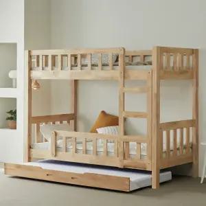 [가구타운]원목 슬라이딩 삼층침대 GT704 3층 삼단 3인용 무소음깔판 포함