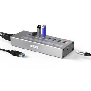 넥스트 NEXT-335TC-PD 9포트 유전원 USB허브 USB3.0 C타입 PD충전 퀵차지 알루미늄 멀티허브 멀티포트