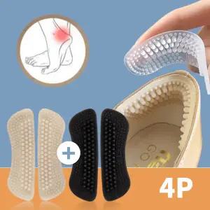 (1+1 4P)4D 실리콘 발 뒤꿈치 보호 패드 구두 뒷꿈치 까짐방지 벗겨짐 방지 신발 수선NO