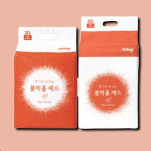 블랙홀패드 중형  강아지 배변패드 33g 50매 x 4개