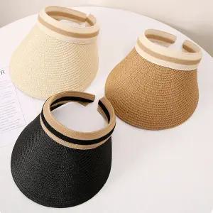 자외선차단 여성 썬캡 여름 라탄 모자 햇빛가리개 여자 골프 등산 농사 운동 바캉스 해변 선캡 OHT-SC1