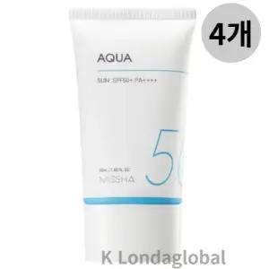 미샤 올어라운드 세이프 블록 아쿠아 선크림 50ml 4개