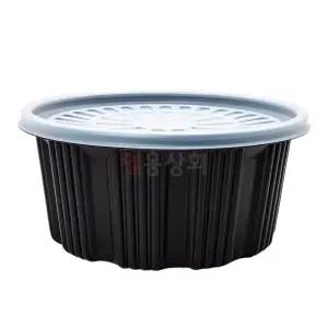 신형 탕용기 JH 225파이 중 2500ml 200세트 PP 검정