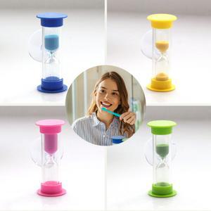 흡착식 3분 모래시계 양치 타이머 4컬러 6x1.7cm