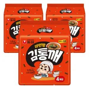 [소비기한 임박] 농심 라면왕김통깨, 100g, 12개