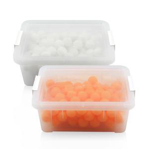 탁구공 100개입 사각케이스 대용량 탁구 5성 ABS 재질 시합용 연습구 무지공 학교 체육