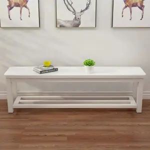 [제이큐]베이직 선반 벤치 의자 100cm화이트