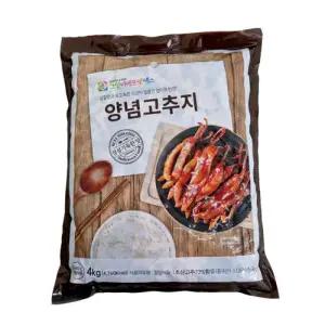 맛두레 고추무침 4kg 양념고추 대용량 업소용 밑반찬 장아찌