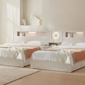 [보루네오] 호텔라인 KC756 편백 트윈침대 (중앙패널1개)