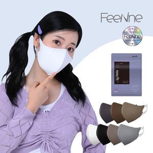 [필나인] 이지핏 데일리 새부리형 2D 컬러 귀편한 넓은 부직포끈 마스크 소형 25매입