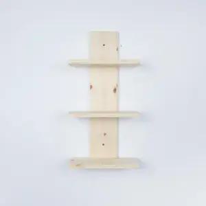 디자인엔씨 원목진열3칸 선반 WF342 디자인엔씨