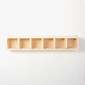 디자인엔씨 원목칸칸이일자선반 WF46 디자인엔씨