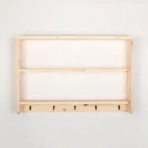 디자인엔씨 원목심플단후크선반 WF114 디자인엔씨