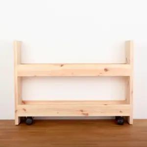 디자인엔씨 원목바퀴2칸수납정리대700수납장 WF259. 디자인엔씨