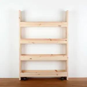 디자인엔씨 원목바퀴4칸수납정리대700수납장 WF260. 디자인엔씨