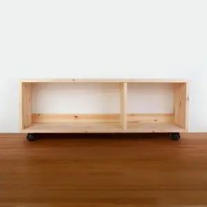 디자인엔씨 원목바퀴2칸진열대수납장 WF271. 디자인엔씨