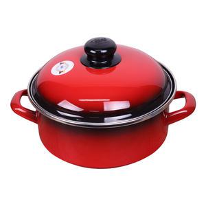 ELO 인덕션 빨강법랑 양수냄비 일반형 18cm IH 1인 낮은형 냄비