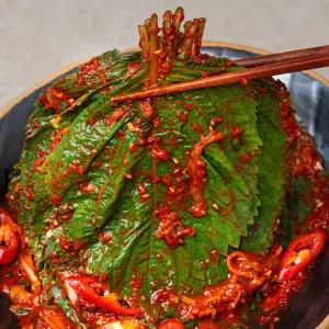 새벽팜 양념 깻잎김치 500g 1kg 국산 전라도김치