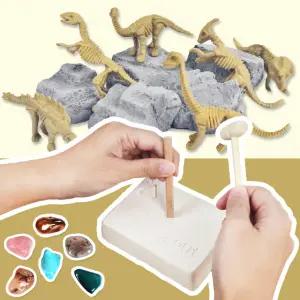 공룡 화석 발굴 키트 공룡뼈 피규어 캐기 보석 알 장난감 쥬라기 세계 월드 대탐험 세트