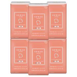 내츄럴코튼 시그니처 편안한 실속팩 팬티 라이너 와이드형 롱 26P 6개