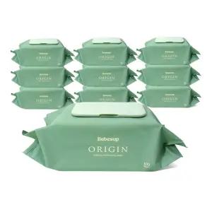 베베숲 오리진 물티슈 100매 캡 x 10팩