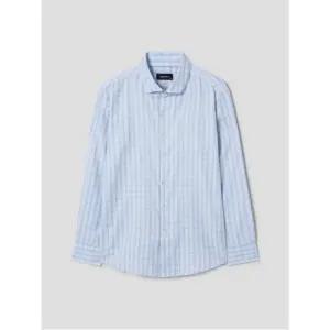 [갤럭시] 코튼 혼방 기모 체크 셔츠 - 스카이 블루 (GA4864U08Q)