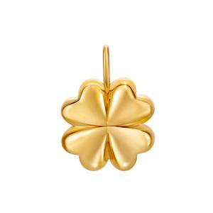 [골드팡] 18k 통통행운클로버 펜던트