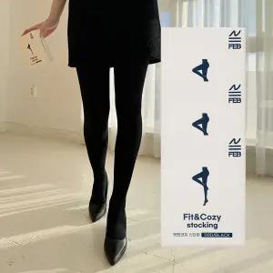 FEB 핏앤코지 스타킹 3p 여성 압박 보정 검정 110d 겨울 팬티스타킹