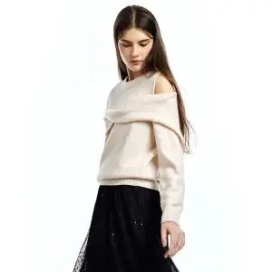 [하프클럽/S쏠레지아]에스쏠레지아 울 블렌드 컷아웃 니트 풀오버 SON1EPO010