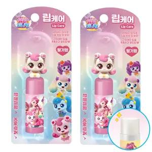 캐치티니핑 어린이 캐릭터 립케어 3.8g 입술 보습 피규어 립밤 딸기향 (하츄핑 2개)