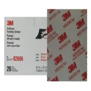 3M 샌딩 스펀지 페파 02606 [MEDIUM] #120~#180 샌딩 사포 페이퍼 건식 습식 물사포 자동차 휠 도장 복원