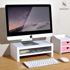 서랍형 모니터 받침대 컴퓨터 선반 서랍 노트북 거치대 사무실 테이블 다이