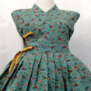 기모 피스타치오 철릭 원피스생활한복 개량한복 사이즈 추가 가능 빅사이즈 [이리스]