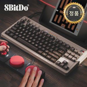 [국내정품] 8Bitdo 레트로키보드 타자기 무선 기계식 키보드 C64 영문 백축V2