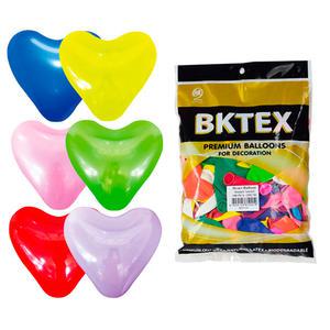 풍선 하트 25cm 100개입 파티클럽 색상 혼합 단색 파티 행사 이벤트