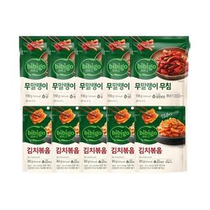 비비고 무말랭이 무침 110g x5개+김치볶음 80g x5개