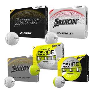 스릭슨 Z-STAR9/XV/DIAMOND/DIVIDE 반반 칼라 3피스 골프공-12알